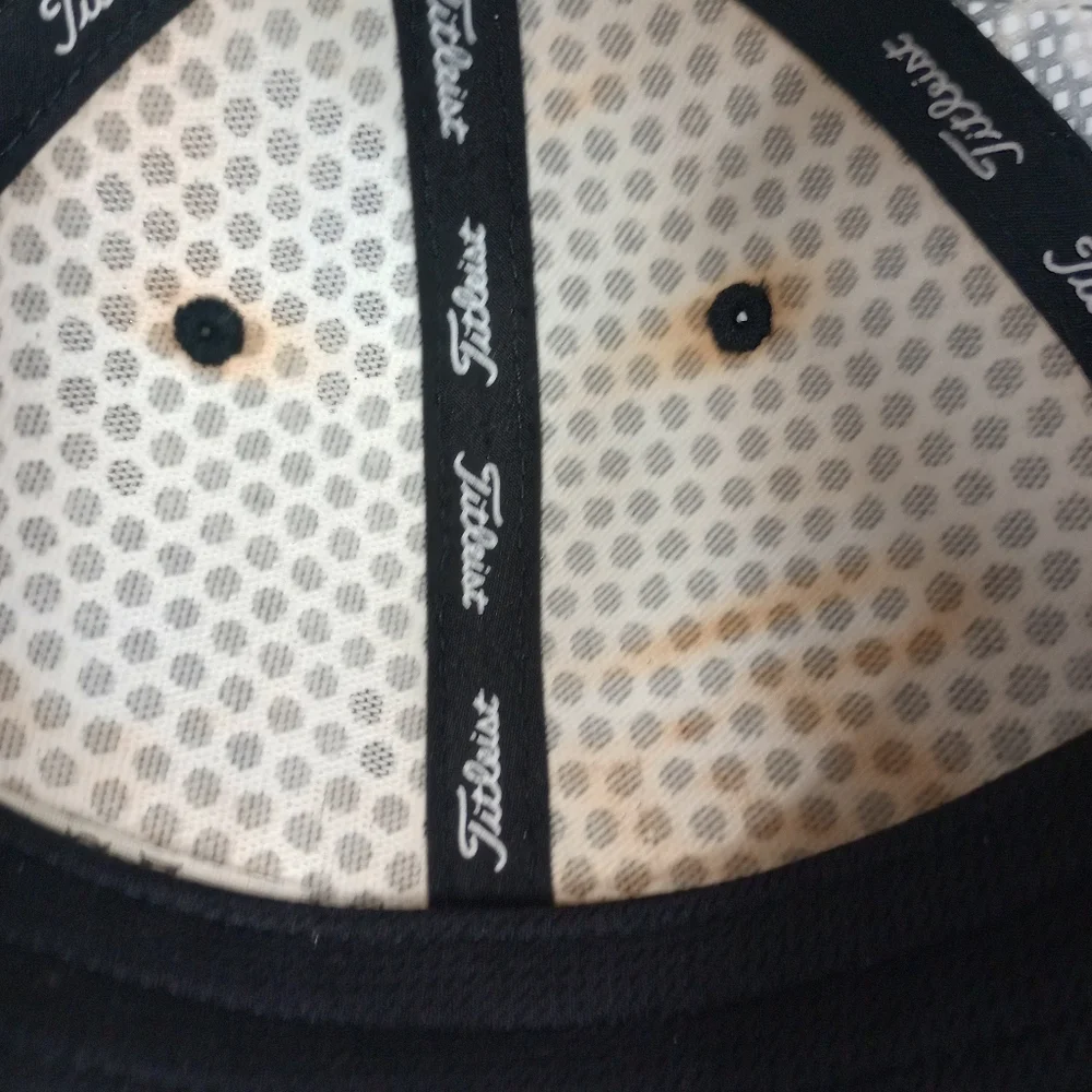 Titleist Pro V1 Footjoy Logo Mesh Black Snapback Hat Cap Men's One Size Fits Mos - Picture 9 of 10